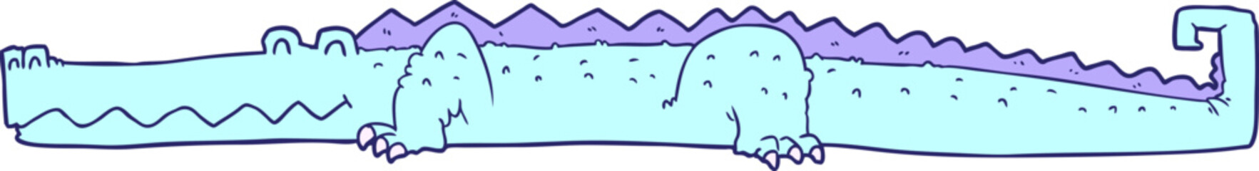 cartoon crocodile in bright neon color