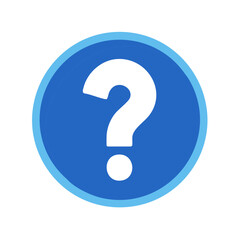 Blue Circle Question Mark Icon Illustration Represents Answers And Information