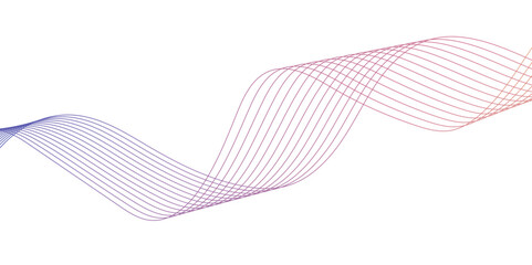 Abstract wavy lines for science, music technology futuristic, banner, business, template, flyer design. Abstract wavy lines gradient vector line blend element. Frequency sound wave lines and twisted