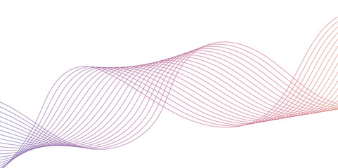 Abstract wavy lines for science, music technology futuristic, banner, business, template, flyer design. Abstract wavy lines gradient vector line blend element. Frequency sound wave lines and twisted