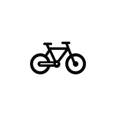 Fototapeta premium Black bicycle icon illustration isolated on a white background in format