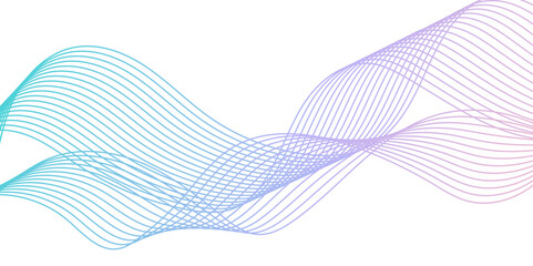 Abstract wavy lines for science, music technology futuristic, banner, business, template, flyer design. Abstract wavy lines gradient vector line blend element. Frequency sound wave lines and twisted