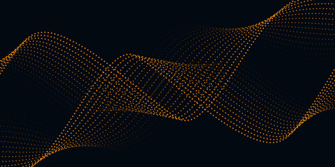 Abstract particles wave pattern dots, line particles isolated vector illustration. Technology background vector. Glowing energy waves with gradient. Neon Waves Background with energy light lines Flow.