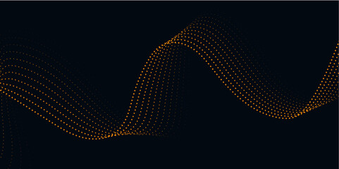 Abstract particles wave pattern dots, line particles isolated vector illustration. Technology background vector. Glowing energy waves with gradient. Neon Waves Background with energy light lines Flow.