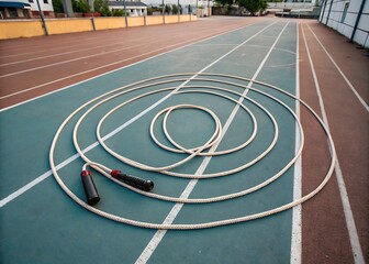 Jump Rope Arranged in Circular Pattern