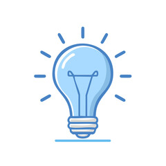 Light Bulb Illustration Representing New Ideas, Creative Thinking and Problem Solving Solutions, Innovation and Discoveries Vector