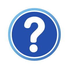Question Mark Icon in Blue Circle - Symbol for Inquiry, Uncertainty, and Problem Solving