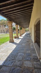 detail of the santa catalina castle in cadiz, spain