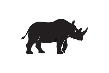 Obraz premium Rhinoceros silhouette.