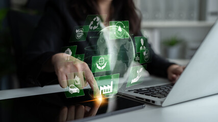 Sustainable business uses eco-innovation, climate action, and long-term strategies to meet...