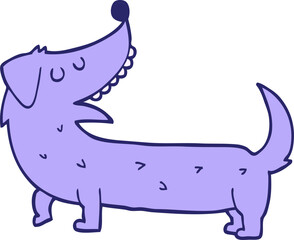 cartoon dog in bright neon color