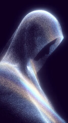Generated illustration. monk is in prayer	