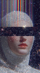 Generated illustration. nun is in prayer	