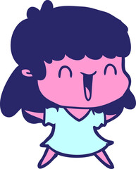 cartoon woman in bright neon color