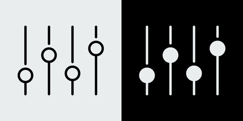 Mixing console icon. Configuration and settings