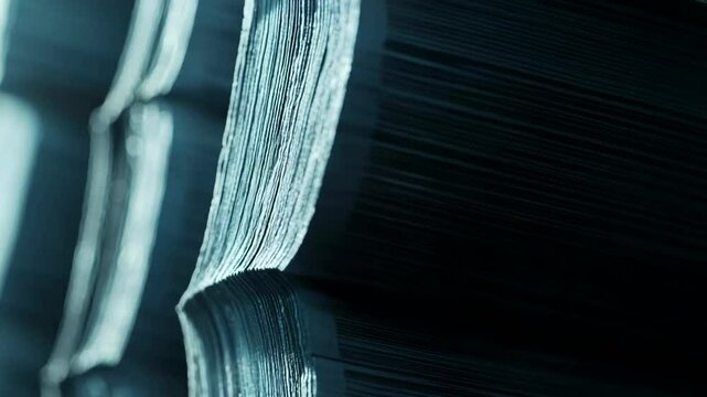 Stacked sheets of material