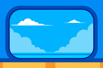 vector illustration of a beach