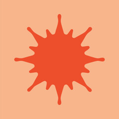 Flat Viral Vector Shape in Neutral Tone for Health Design