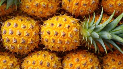 Close-up of pineapples