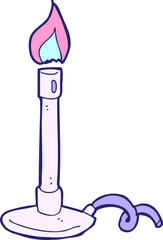cartoon bunsen burner in bright neon color