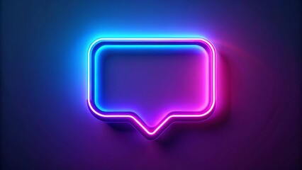 Neon Chat Bubble 3d icon