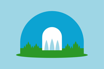 vector illustration of a city park