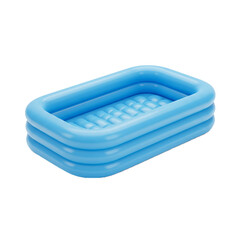 3d inflatable swim pool isolated on white for beach
