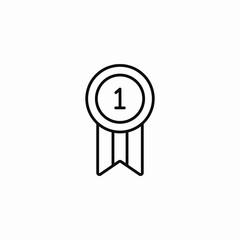 first place medal icon sign vector