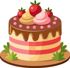 vector illustration of cake