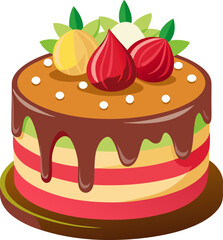 vector illustration of cake