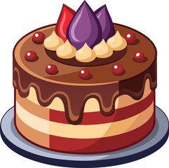 vector illustration of cake