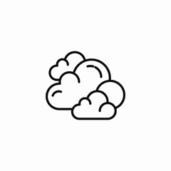 overcast weather clouds icon sign vector
