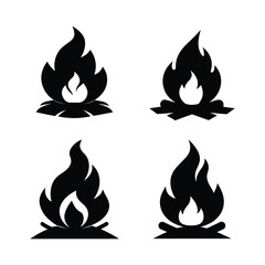 set of fire icons