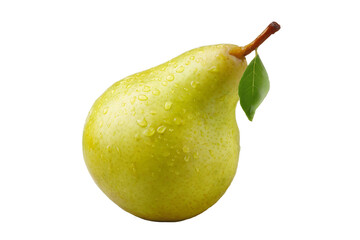 fresh pear fruit isolated on white or transparent background .png