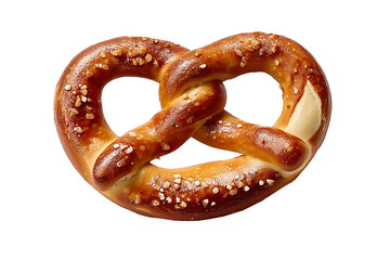 traditional german salted pretzel isolated on white .png