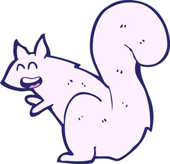 cartoon squirrel in bright neon color