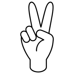 peace sign hand