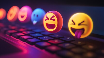 emoji reactions flying through cyberspace between friends