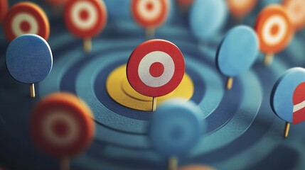 Target audience engagement strategies in a colorful and dynamic setting