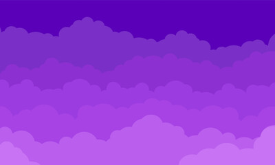 Sky and Clouds, Beautiful Background. Stylish design with a flat, cartoon poster, flyers, postcards, web banners. holiday mood, airy atmosphere. Isolated Object. Design Material. Vector illustration.