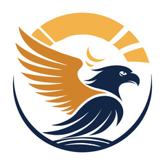 Eagle logo vector art illustration