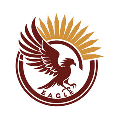 Eagle logo vector art illustration