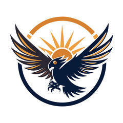 Eagle logo vector art illustration