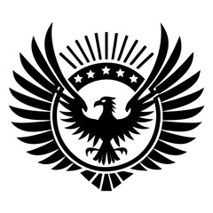 Eagle logo vector art illustration