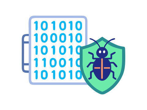 Threat detection interface scanning binary code with digital shield for secure software