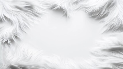 Fototapeta premium Pure white fluffy fur texture background with soft elegant detail and smooth cozy surface for design, Generative AI