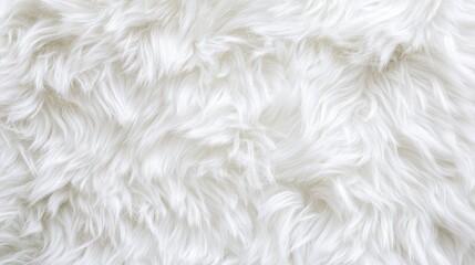 Pure white fluffy fur texture background with soft elegant detail and smooth cozy surface for design, Generative AI