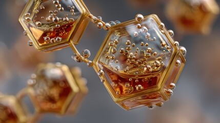 Closeup macro view of pristine honeycomb structure