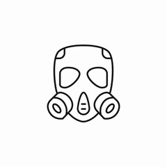 gas mask respirator icon sign vector