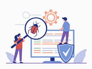 Binary data protected by digital shield representing secure coding and cyber threat prevention